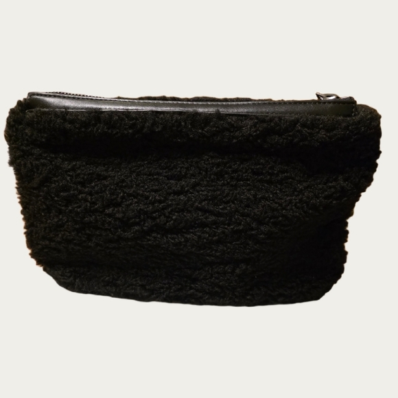 Banana Republic Black Faux Shearling Pouch/Wristlet - Picture 7 of 12